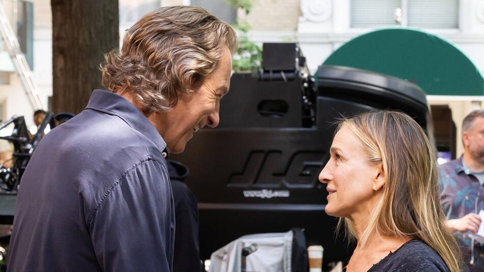 Dreh zur neuen Staffel "And Just Like That..." in New York: Sarah Jessica Parker und John ...