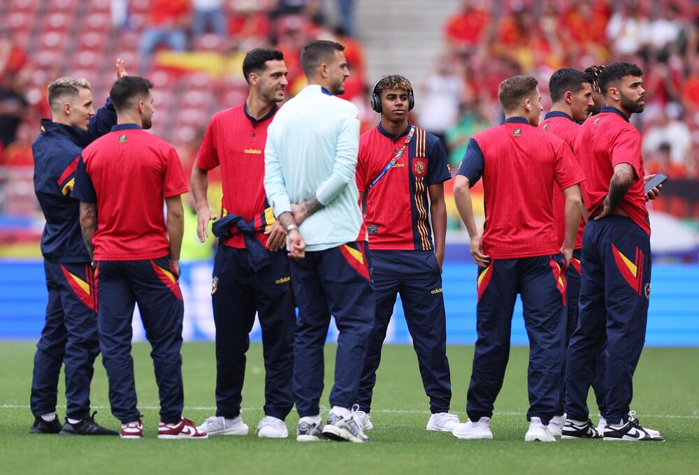 Spaniens Nationalmannschaft in Stuttgart vor dem EM-Viertelfinale gegen Deutschland