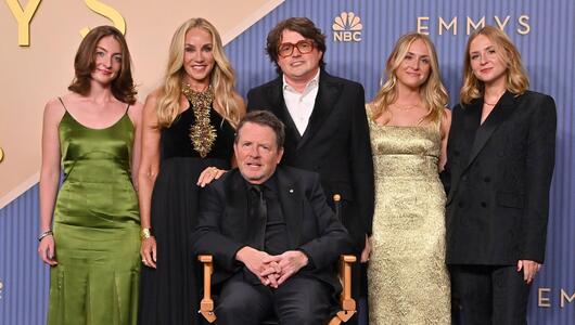 Familiäre Unterstützung: Michael J. Fox erschien zu der Emmy-Verleihung mit seiner Ehefrau Tracy ...