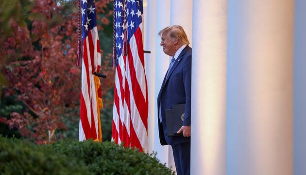 Trump vor dem Weißen Haus