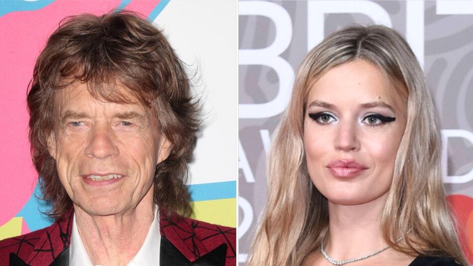 Mick Jagger und seine jüngste Tochter Georgia May Jagger.