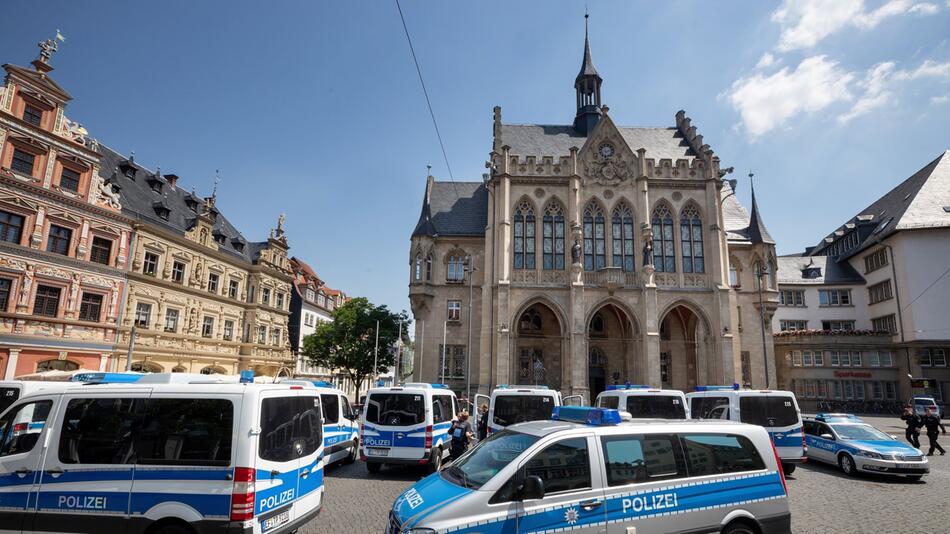 Bombendrohung Erfurt Rathaus