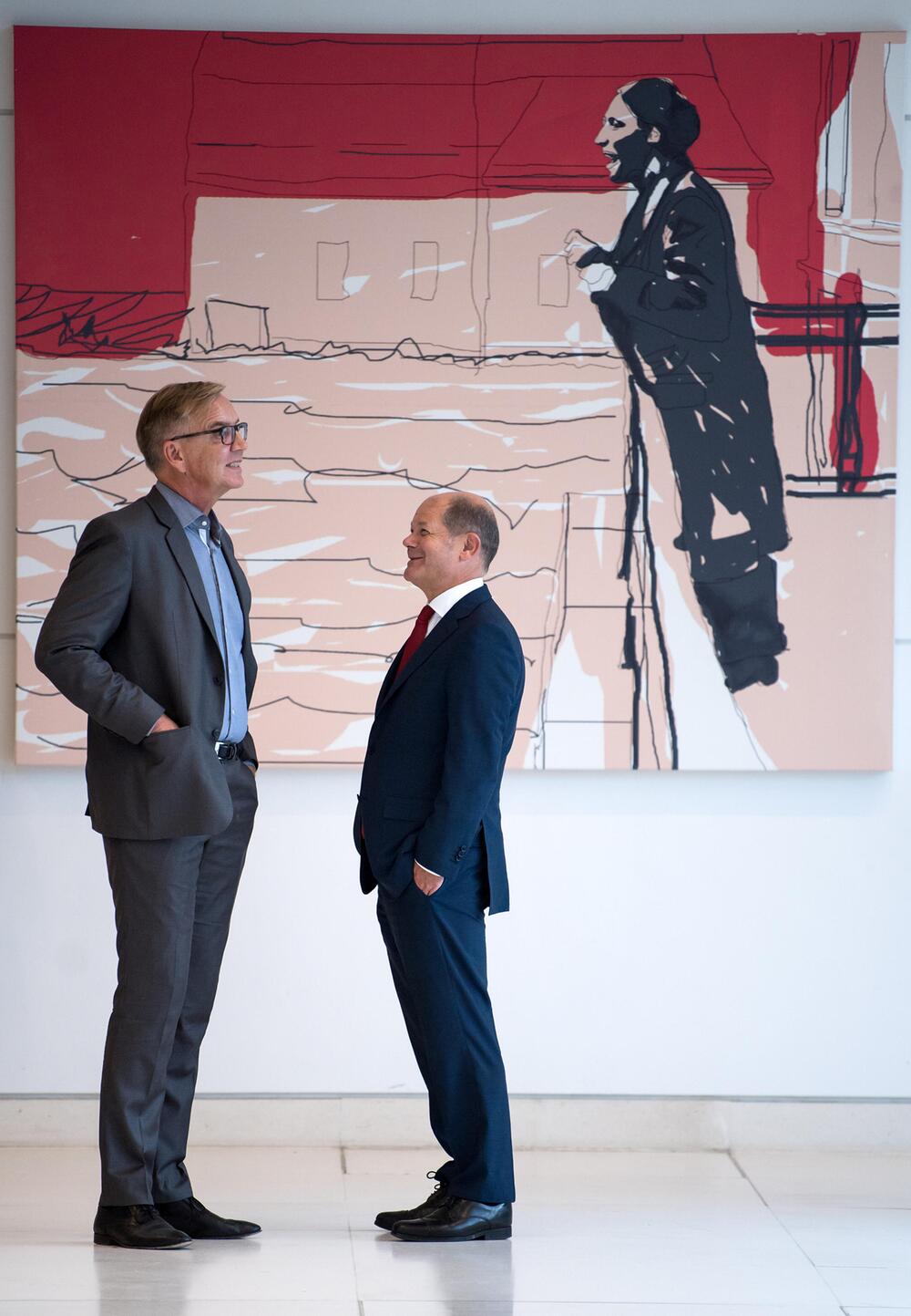 Linken-Politiker Dietmar Bartsch (l.) und Olaf Scholz