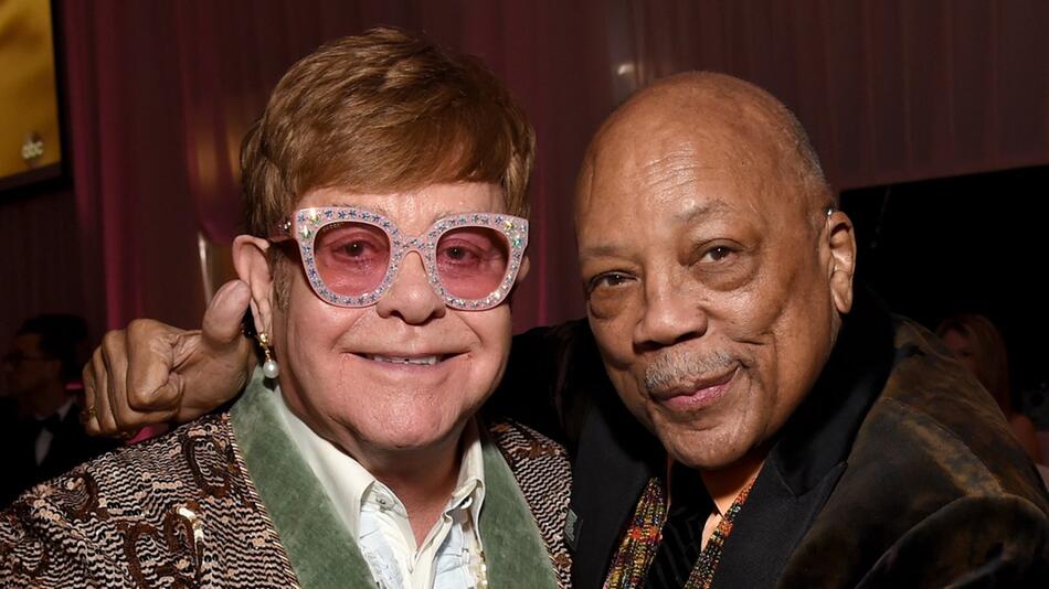 Elton John (l.) und Quincy Jones im Jahr 2019.