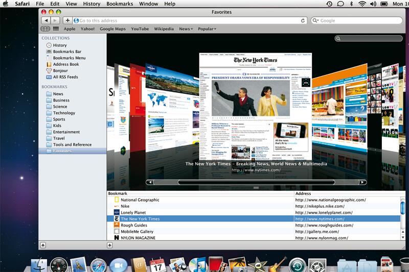 Screenshot von Safari 4