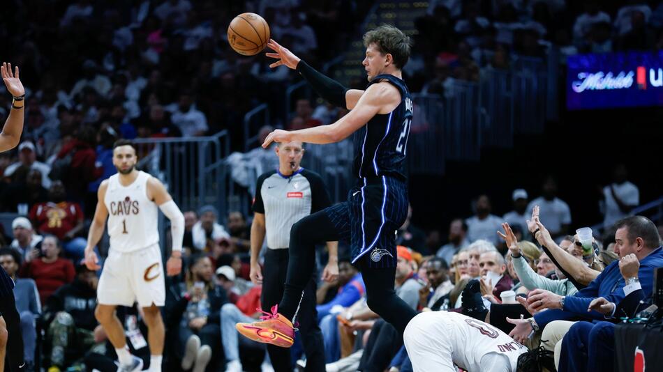 Moritz Wagner von der Orlando Magic im Play-off-Duell der NBA gegen die Cleveland Cavaliers