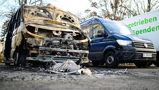 Ausgebrannter Kältebus in Berlin