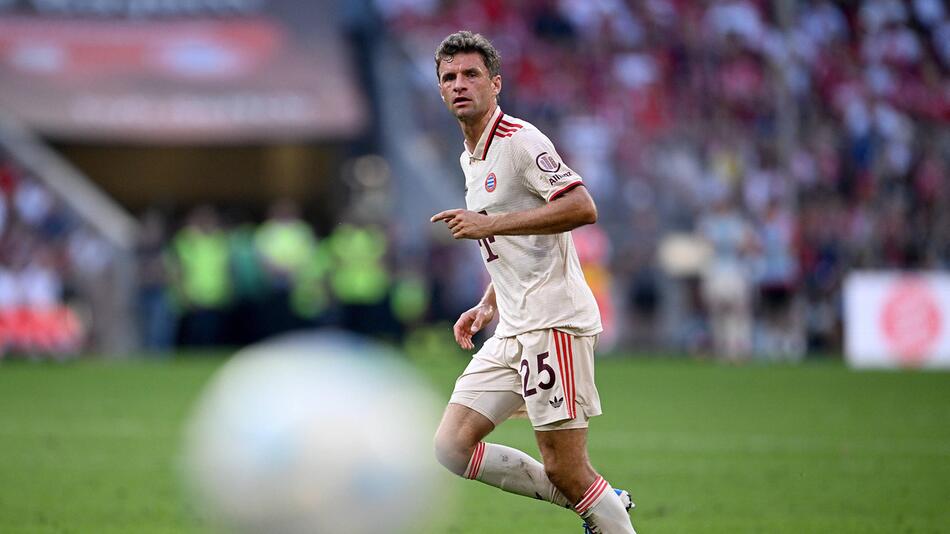 Bayern Münchens Thomas Müller im Heimspiel gegen den SC Freiburg