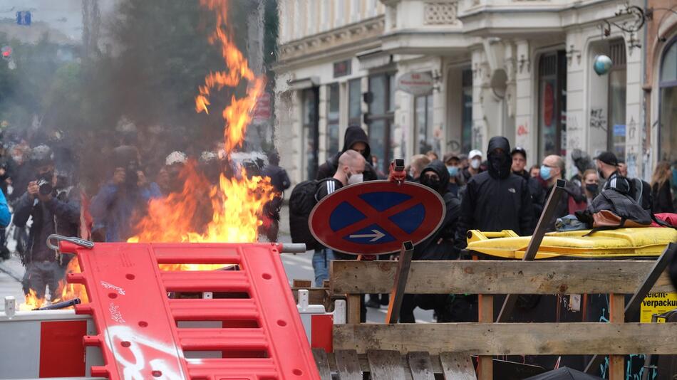 Ausschreitungen bei Leipziger Demonstration