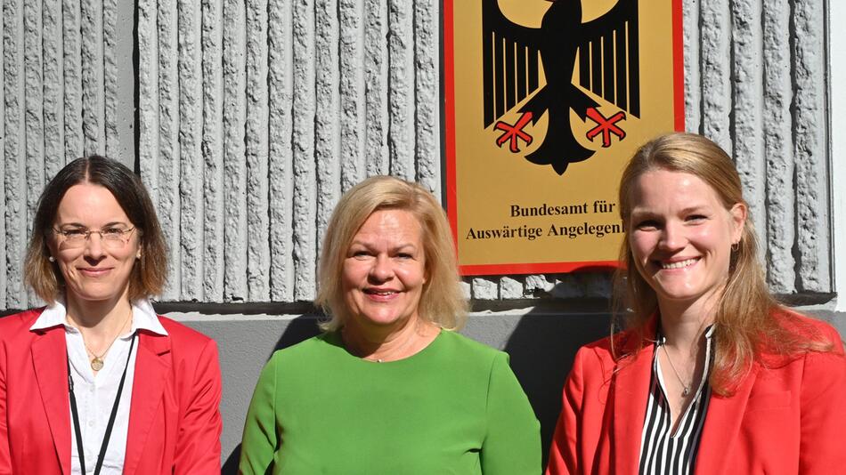 Nancy Faeser (SPD) beim Bundesamt für Auswärtige Angelegenheiten