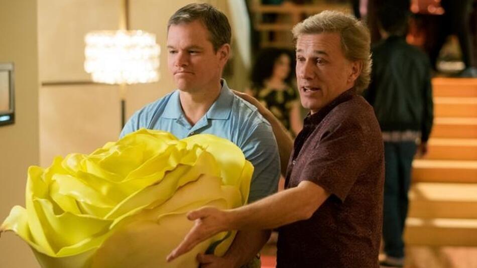 "Downsizing": Paul Safranek (Matt Damon, l.) und Dusan Mirkovic (Christoph Waltz).