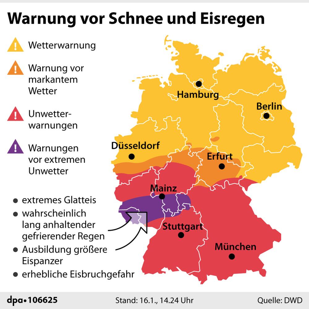 Unwetterwarnung für Deutschland
