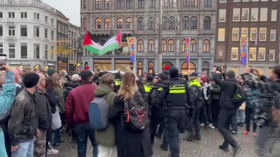 Amsterdam: Festnahmen bei verbotener pro-palästinensischer Demo