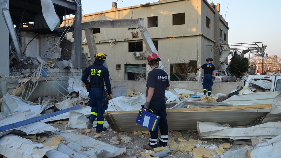 Nach der schweren Explosion in Beirut - THW