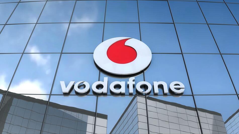 Vodafone Logo an Gebäude