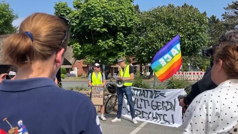 Mahnwache gegen rechts auf Sylt