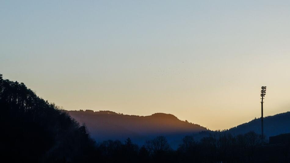 Klarer Himmel über Freiburg