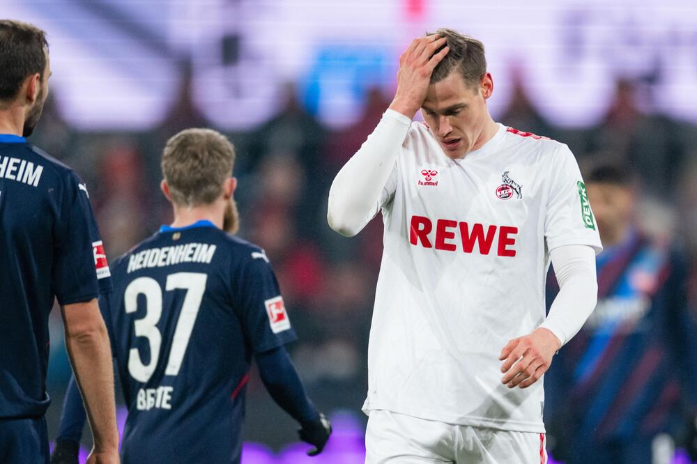 Kölns Stürmer Steffen Tigges während der Heimpartie gegen den 1. FC Heidenheim