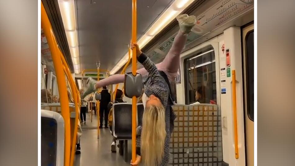 Poledance in der U-Bahn: Norwegerin begeistert Fans
