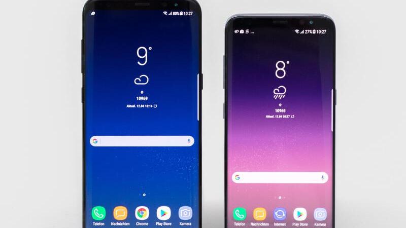 Samsung Galaxy S8+ (l) und S8