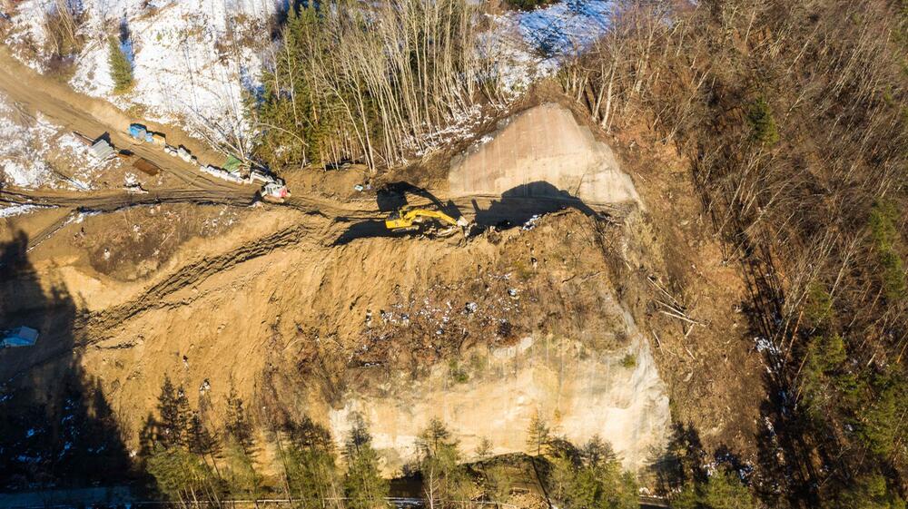 Bauarbeiten am Hemmafelsen