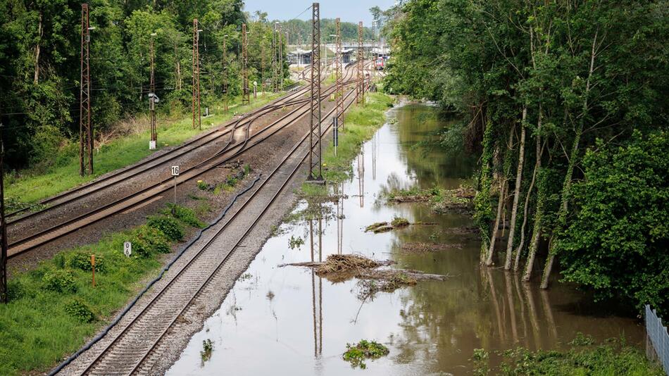 Hochwasser in Bayern - Günzburg