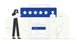 Grafische Darstellung, die illustriert, wie Leser Feedback an die Redaktion geben.