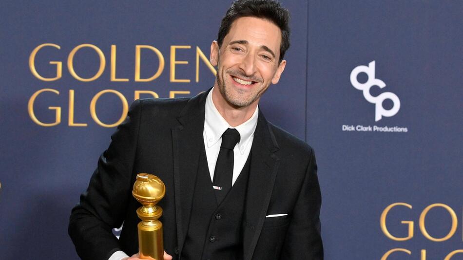 Strahlender Sieger: Wird Adrien Brody nach seinem Triumph für "Der Brutalist" auch einen Oscar ...