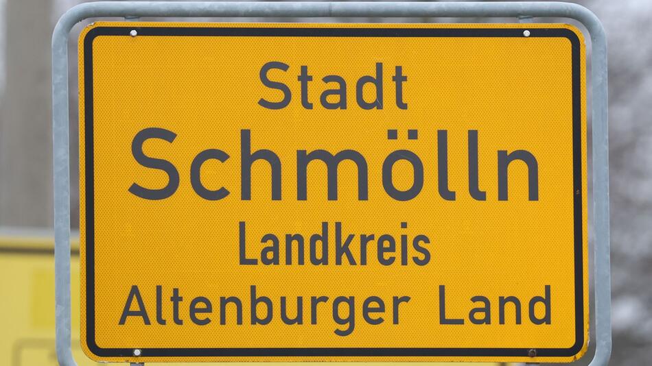 Ortsschild von Schmölln