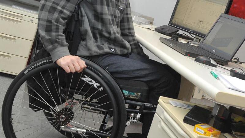 Schwerbehinderter auf Arbeit