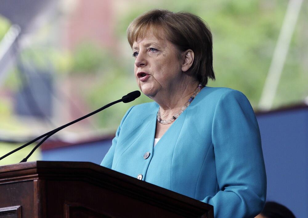 Merkel Ehrengast der Universität Harvard in Cambridge