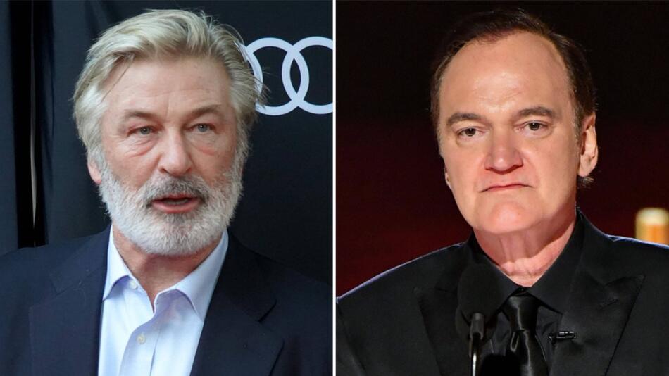 Quentin Tarantino (r.) entlässt Alec Baldwin nicht ganz aus der Verantwortung.