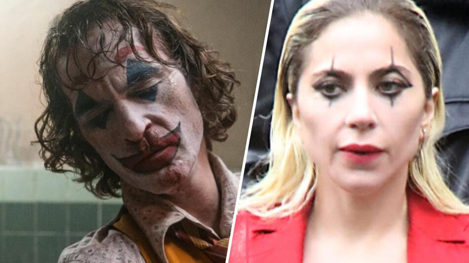 Joaquin Phoenix und Lady Gaga in ihren Rollen Joker und Harley Quinn.
