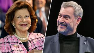 Kennen sich seit vielen Jahren: Königin Silvia von Schweden und Markus Söder.