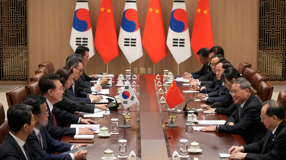 Südkoreas Präsident trifft Ministerpräsident aus China
