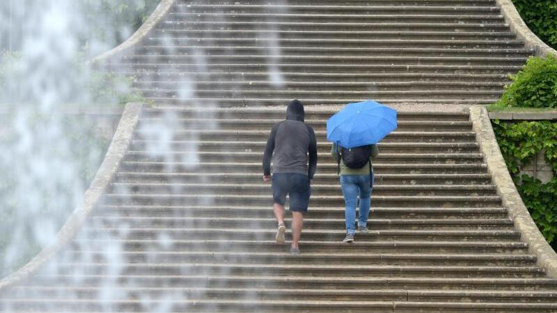 Treppe im Regen