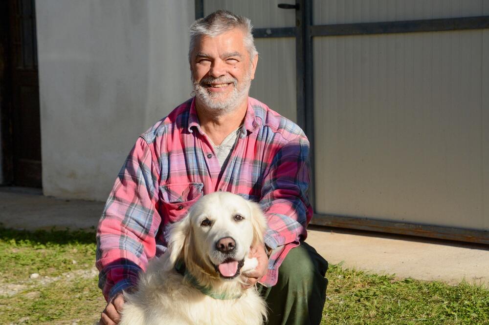 Mauro Leban mit Hund