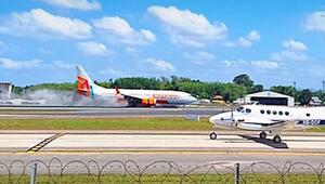 Harte Landung in Phuket: Boeing verliert Rad und schrammt über Landebahn