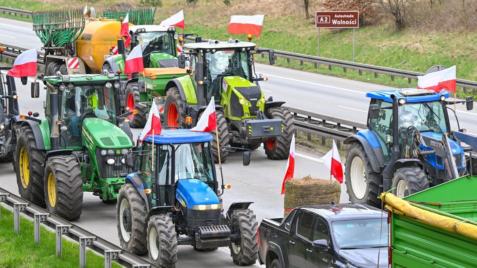 Landwirte aus Polen blockieren deutsch-polnische Grenze