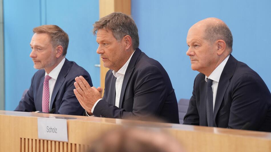 Christian Lindner, Robert Habeck, Olaf Scholz