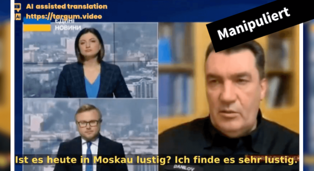 Manipuliertes Video-Interview eines angeblichen Schuldeingeständnisses des Moskauer Terroranschlags