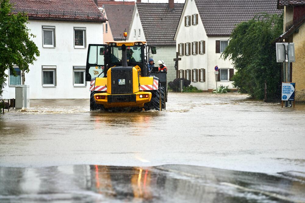 Hochwasserlage in Augsburg