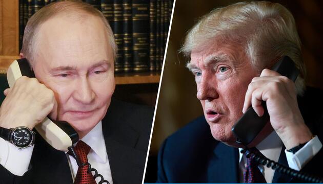 Donald Trump und Wladimir Putin telefonieren.