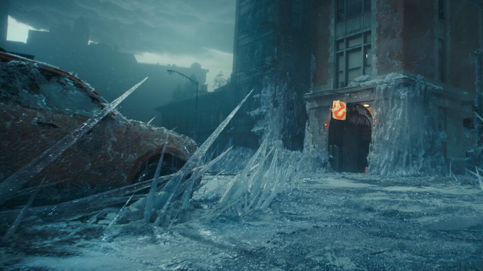 In Sony Pictures' "Ghostbusters: Frozen Empire" friert die Feuerwache der Geisterjäger in New ...