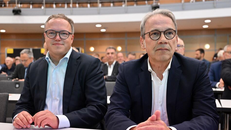 Mario Voigt (CDU) und Georg Maier (SPD)