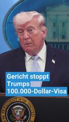 Gericht stoppt Trumps 100.000-Dollar-Visa
