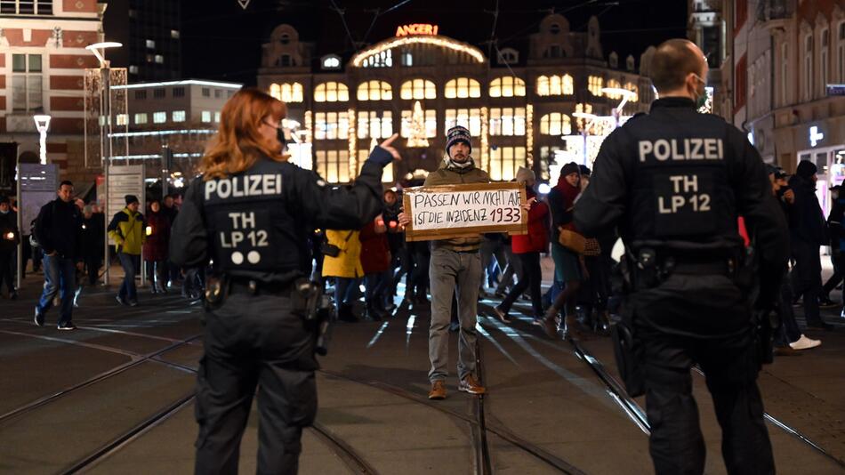 Coronavirus - Proteste in Thüringen gegen Corona-Maßnahmen