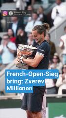 French-Open-Sieg bringt Zverev Millionen