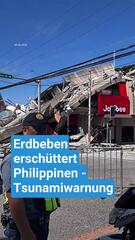 Erdbeben erschüttert Philippinen - Tsunamiwarnung