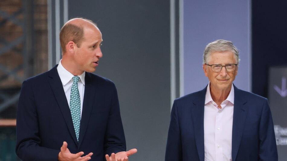 Prinz William und Bill Gates in London.